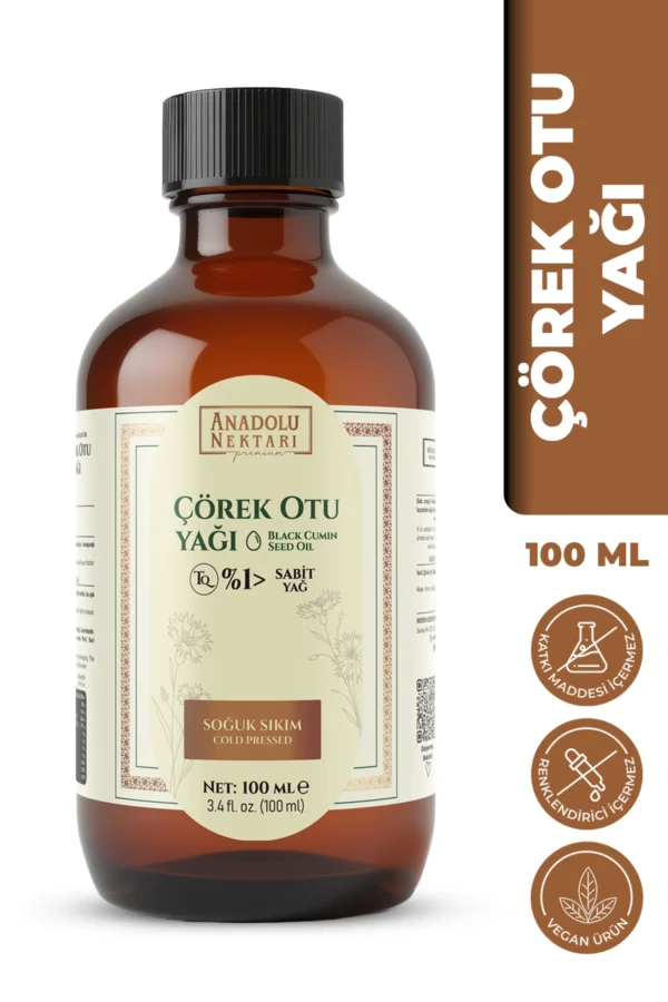 Çörek Otu Yağı 100 ml Yüksek Timokinonlu %100 Saf Doğal Soğuk Sıkım