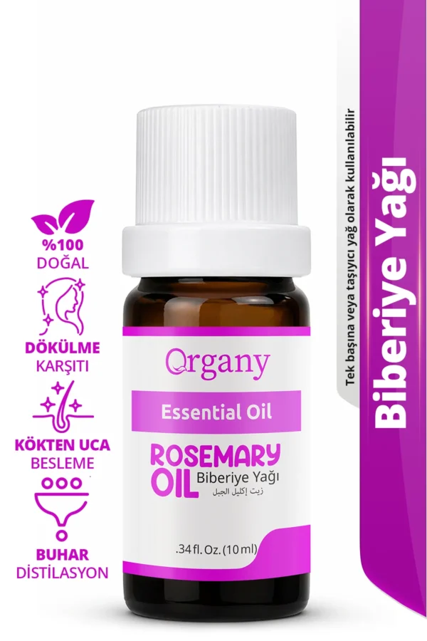 Saç Köklerini Besleyici Biberiye Yağı %100 Doğal Saç Derisi Bakım Yağı Rosemary Essential Oil 10 ml