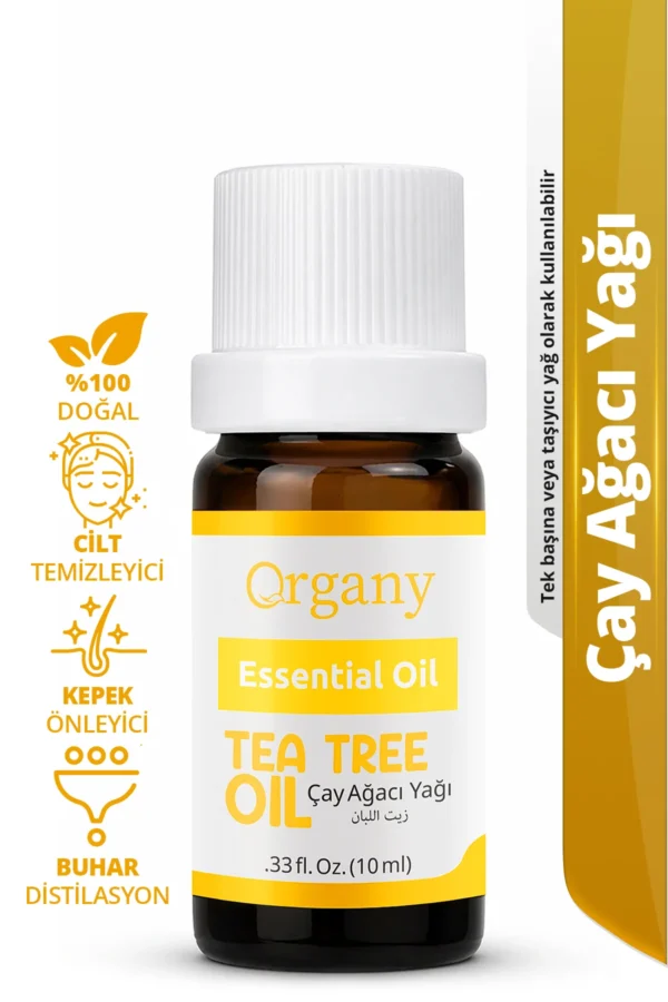 Akne Karşıtı Çay Ağacı Yağı %100 Doğal Akneye Eğilimli Cilt Bakım Yağı Tea Tree Essential Oil 10 ml