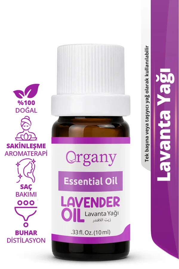 Uyku Kalitesi Artırıcı Lavanta Yağı %100 Doğal Rahatlatıcı Aromaterapi Yağı Lavender Essential Oil 10 ml