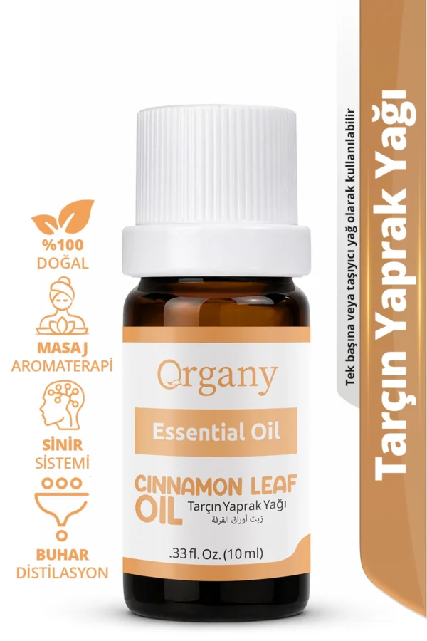 Tarçın Yaprak Yağı %100 Doğal Sıcak Baharatlı Bakım Yağı Cinnamon Leaf Essential Oil 10 ml